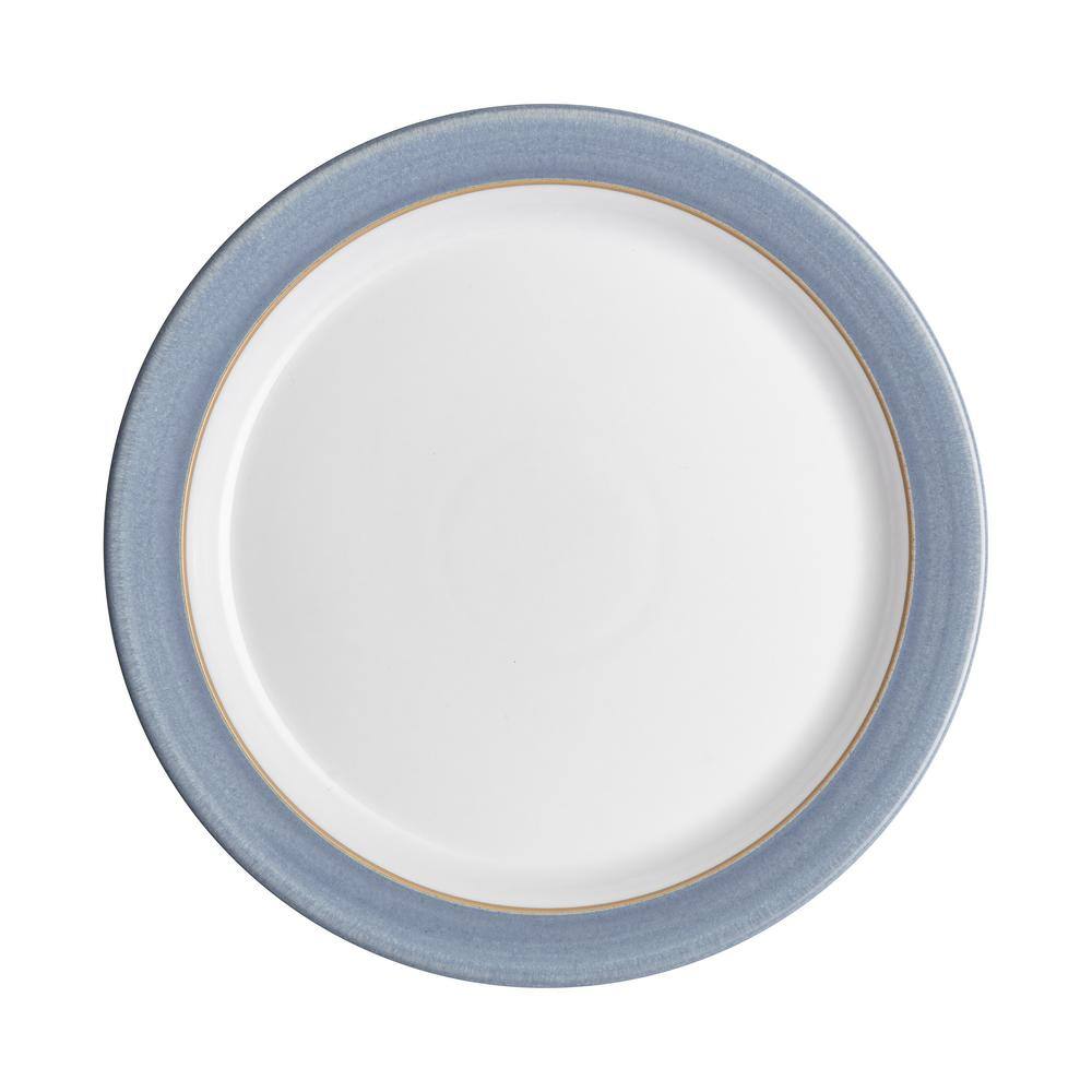 Denby Natural Denim/White Round Salad PlateNDMN004 The Home Depot