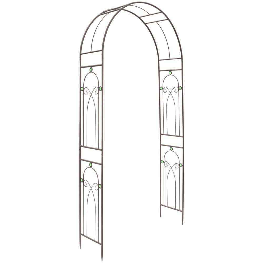 Emerald 46 in. x 14 in. x 94 in. Metal Arbor