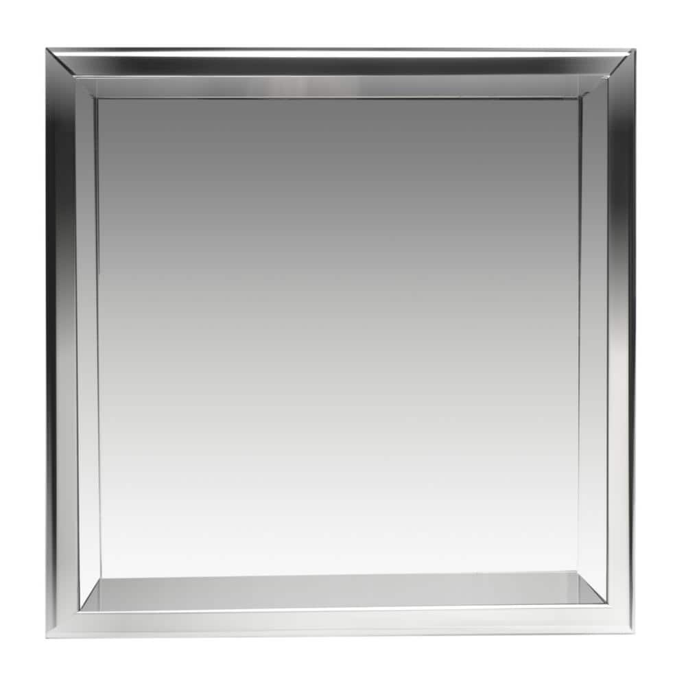 16" Polished Stainless Steel Square Shower Niche