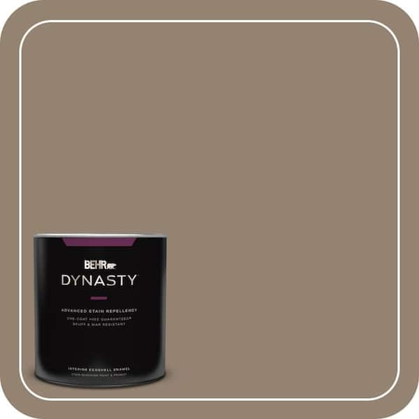 BEHR DYNASTY 1 qt. Home Decorators Collection #HDC-FL13-11 Hunt Club Brown Eggshell Enamel Interior Stain-Blocking Paint & Primer