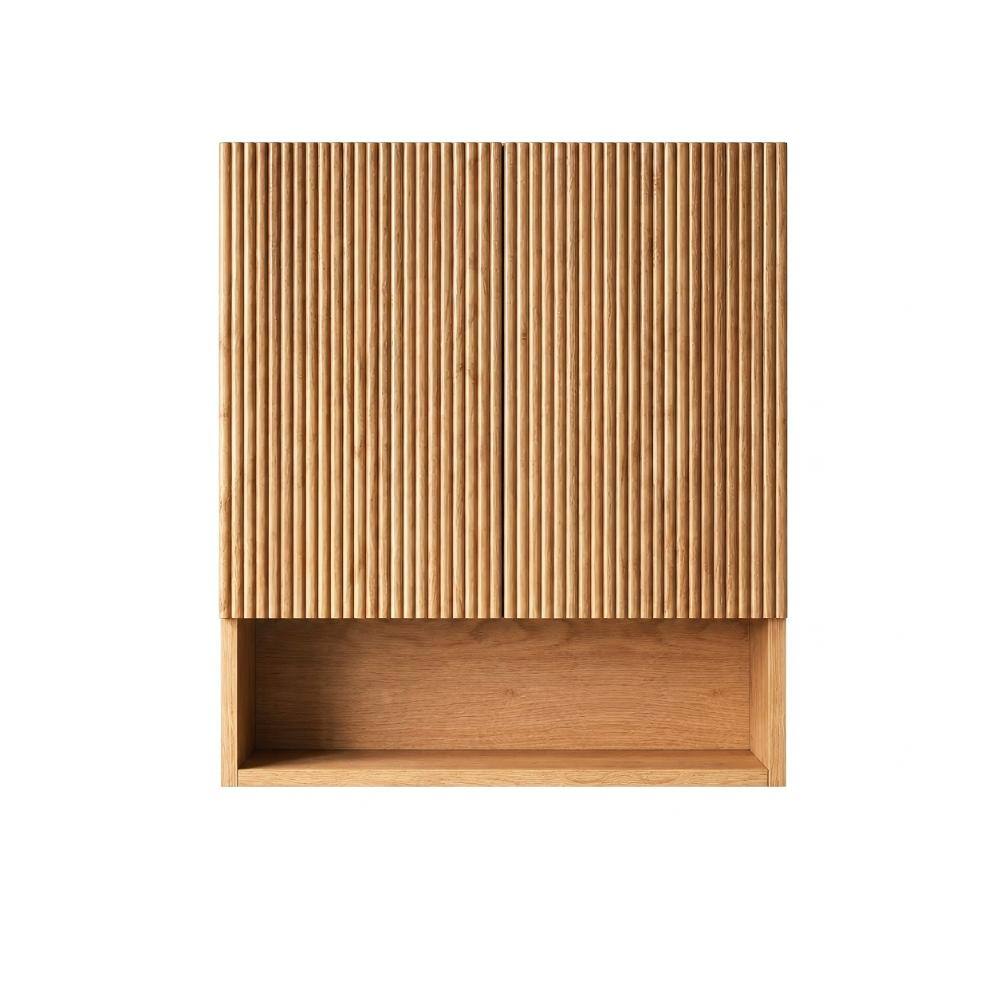 26 Inch Wall-Mounted Striped Bathroom Cabinet with Doors Shelf and Open Storage Compartment price history on PriceWatchPro
