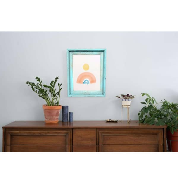 Rustic Farmhouse Signature Series 12 in. x 18 in. Robins Egg Blue Reclaimed Picture Frame