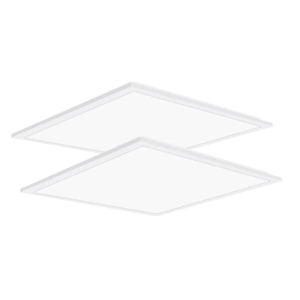WYZM 2 ft. x 2 ft. 5800 Lumens Integrated LED Panel Light, 5000K Bright White (2-Pack)