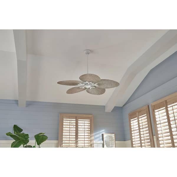 Tropic air 52 in. Indoor/Outdoor Matte White Ceiling Fan Pull Chain