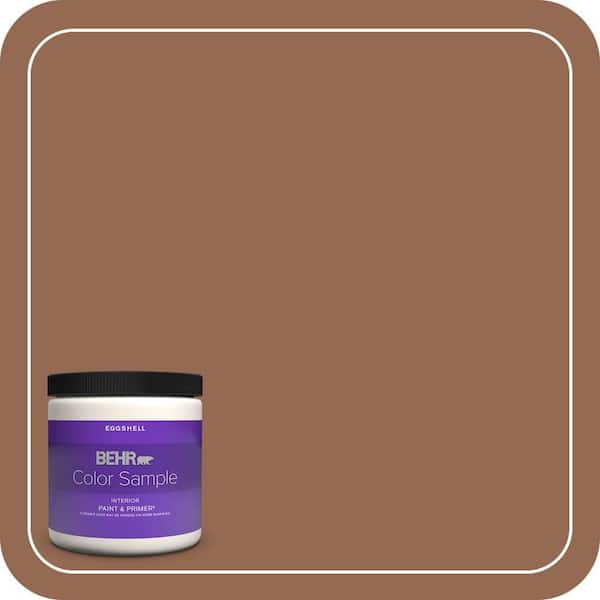 BEHR PREMIUM PLUS 8 oz. #240F-6 Sable Brown Eggshell Enamel Interior Paint & Primer Color Sample