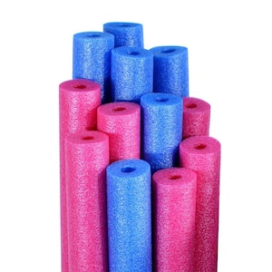 Blue and Pink Swimming Pool Water Noodles (12-Pack)