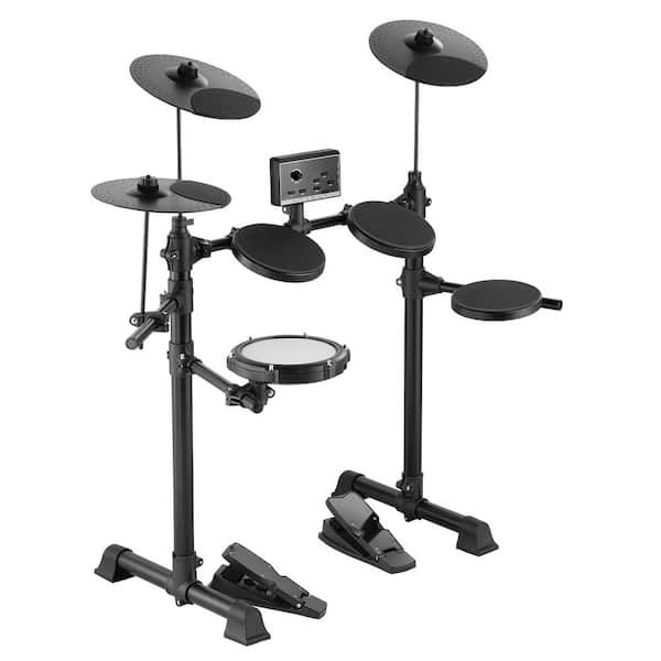 Electric Drum Set, USB MIDI Supported 6.5 in. Quiet Mesh Snare Electric Drum Set with 10 in. Cymbals Drum Sticks