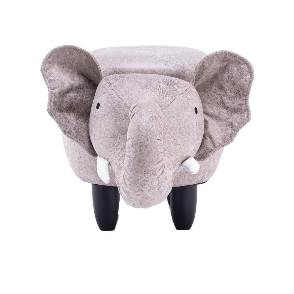 Elephant Brand 2冊 Home 2 Office Gray Faux Leather Elephant Shaped Animal