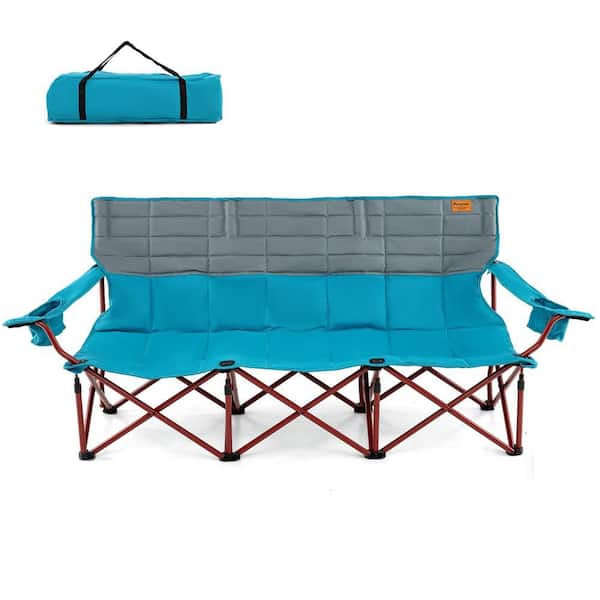 Blue Metal Oxford Cloth Camping Chair