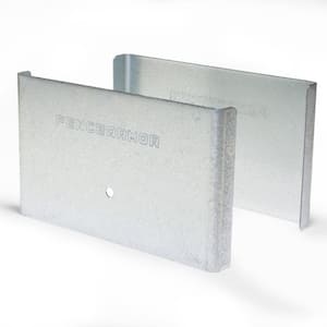 Galvanized Steel Demi Fence Post Guard 4.5 in. L x 3 in. H x .5 in. D for Wood