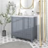 Zeus & Ruta Bath Suite with 36 in. Bathroom Vanity Top Sink Mirror Cabinet  Bathroom Storage Cabinet 2 Soft Closing Doors S-SUITTTBAT - The Home Depot