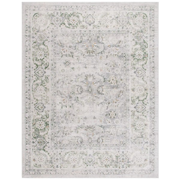 SAFAVIEH Palma 10 ft. x 14 ft. Beige/Green Distressed Border Area Rug