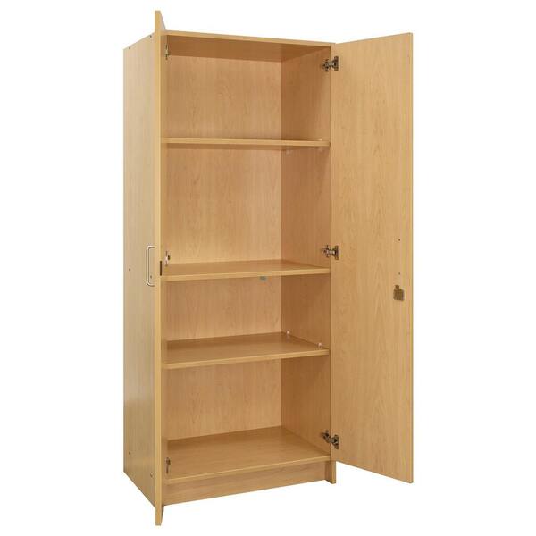 TOT MATE - Double-Door Tall Storage Cabinet, Ready-To-Assemble (Maple)
