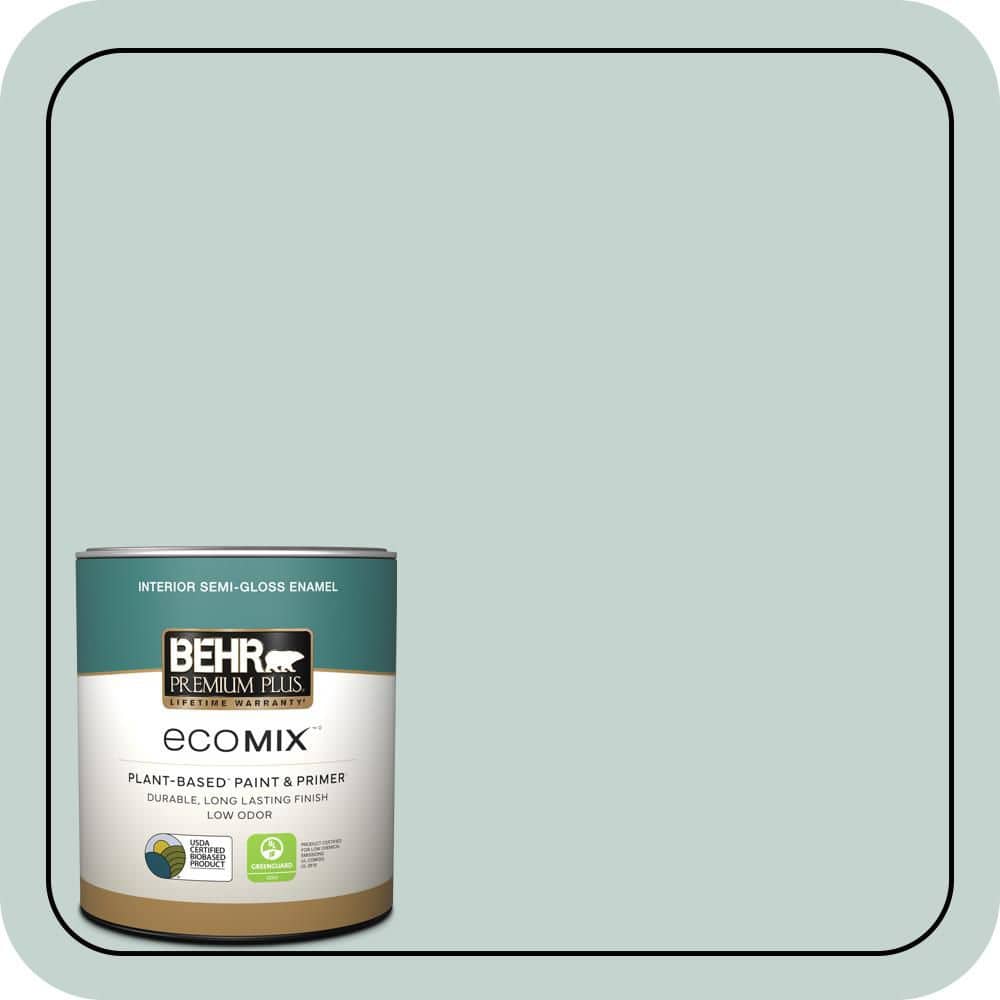 1 qt. #490E-3 Celtic Gray Semi-Gloss Enamel EcoMix Plant-Based Interior Paint & Primer price history on PriceWatchPro