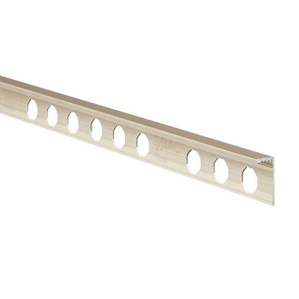 Novosuelo Champagne 1/2 in. x 98-1/2 in. Aluminum Tile Edging Trim