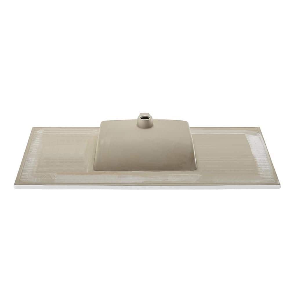Voltaire 49" Glossy White Ceramic Vanity Top with Single Basin