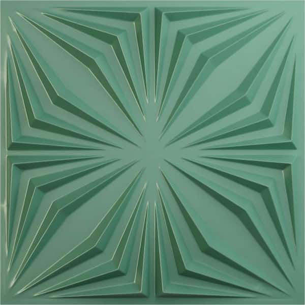Ekena Millwork 19 5/8 in. x 19 5/8 in. Asher EnduraWall Decorative 3D Wall Panel, Sea Mist (12-Pack for 32.04 Sq. Ft.)