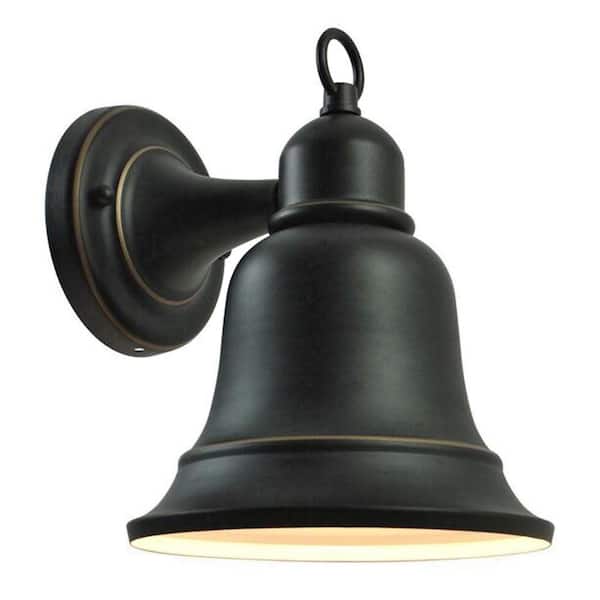 Home Decorators Collection 1-Light Oil Rubbed Bronze Outdoor Wall Lantern Sconce Dark Sky Compliant