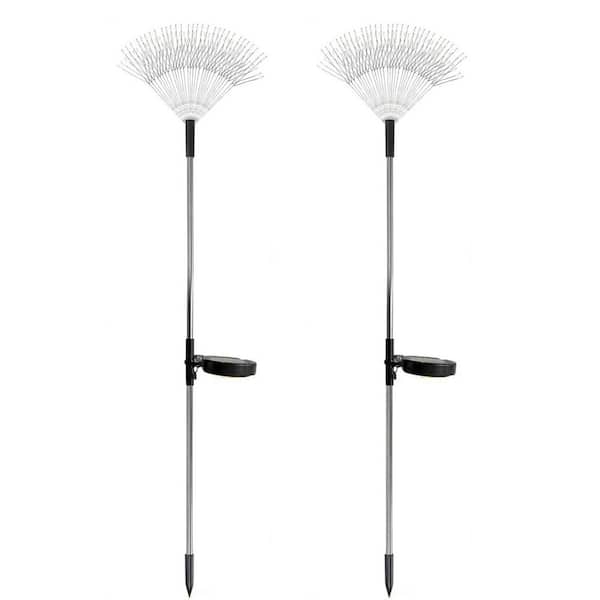 Outdoor Solar Garden Lights, White Light, 2-Pack