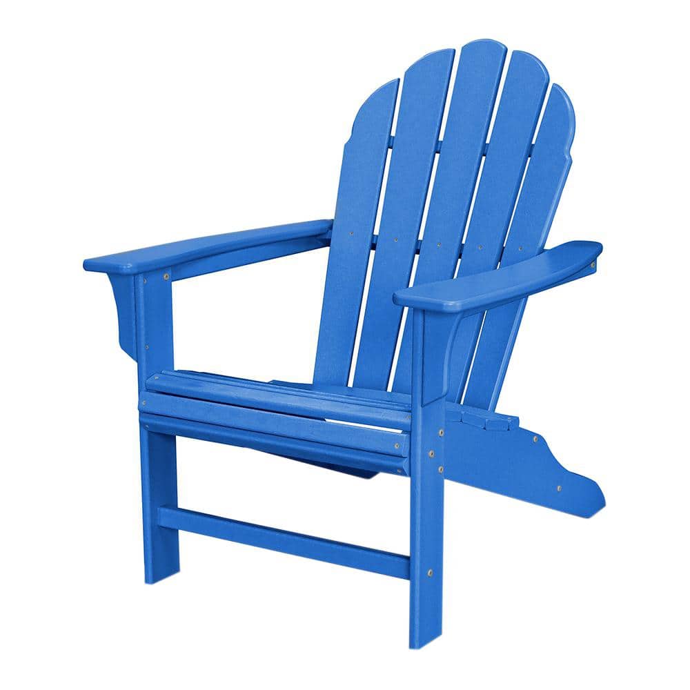 Trex Outdoor Furniture Hd Pacific Blue Plastic Patio Adirondack Chair Txwa16pb The Home Depot