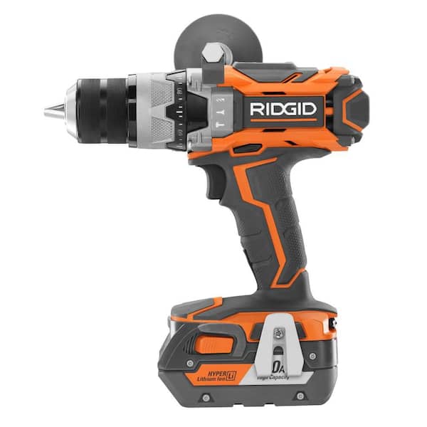 RIDGID - 18V Lithium-Ion Cordless 5-Tool Combo Kit with (2) 4.0 Ah Batteries, 18V Charger and Contractor's Bag