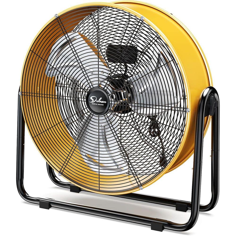 20 in. 3 Fan Speeds High Velocity Drum Fan in Yellow with 360° Adjustable Tilt, 6300CFM Industrial Fan, ETL listed price history on PriceWatchPro