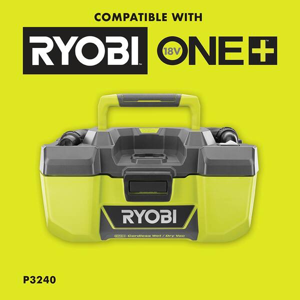 RYOBI ONE+ 18V 3 Gal. Wet/Dry Vacuum 