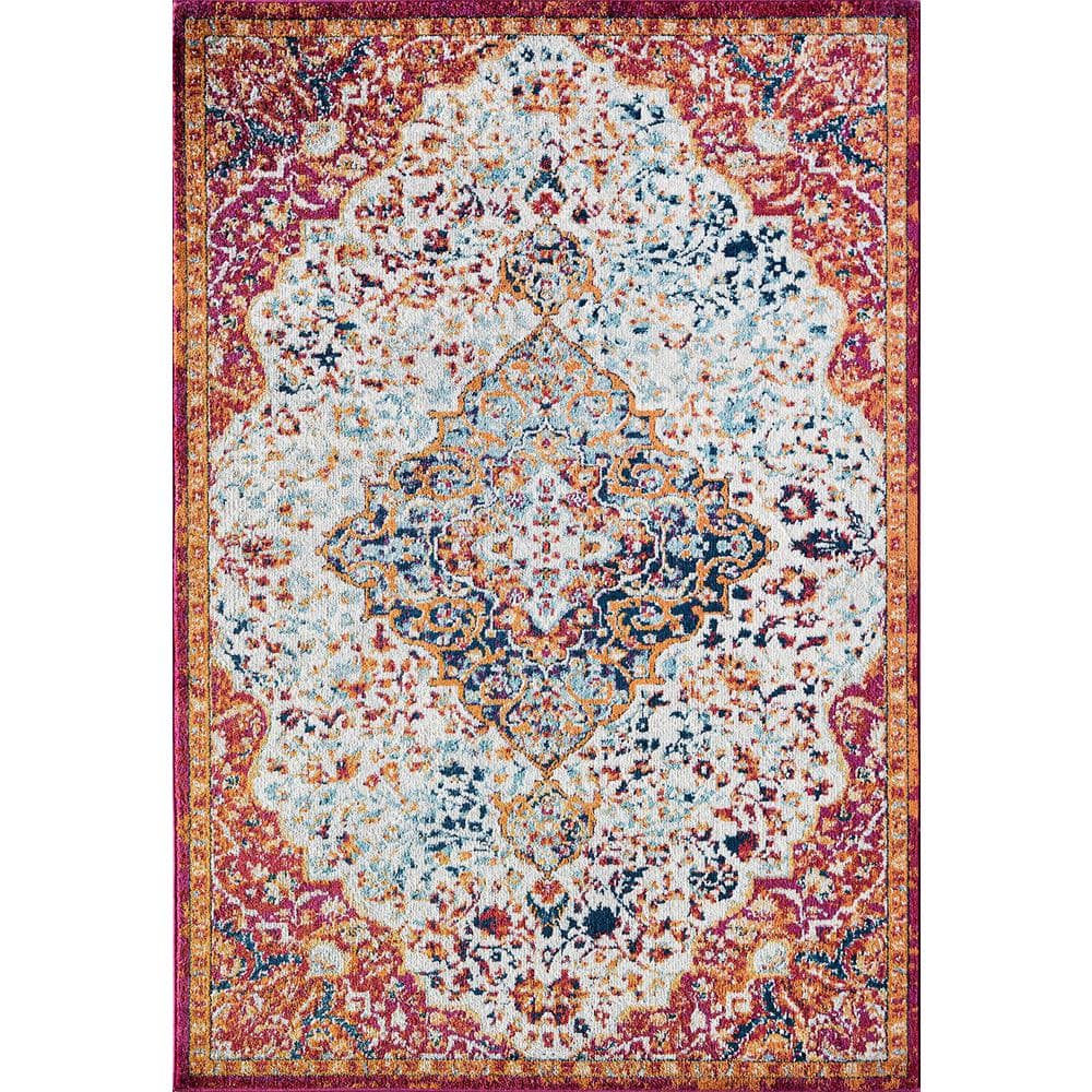 Rugs America Hailey Amelia Blush 2'6"x8' Vintage Blue Area Rug RA30946