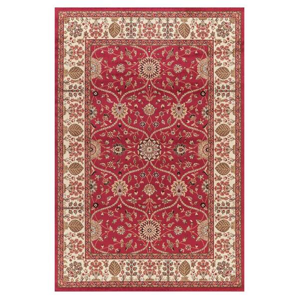 Concord Global Trading Jewel Voysey Red 7 ft. x 9 ft. Area Rug