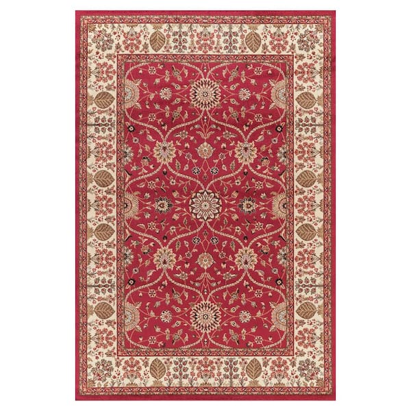 Concord Global Trading Jewel Collection Voysey Red Rectangle Indoor 9 ...