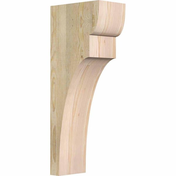 Ekena Millwork 6 in. x 10 in. x 26 in. Douglas Fir Yorktown Rough Sawn Corbel