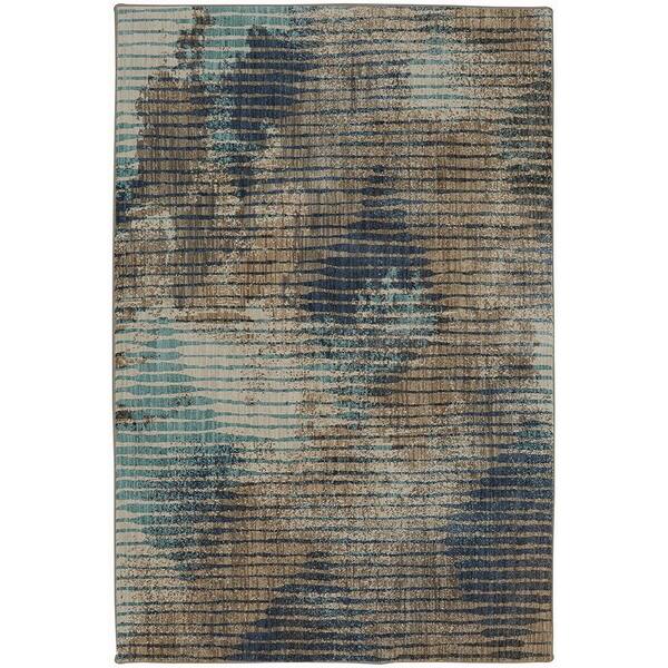 Mohawk Home Wireframe Lagoon 5 ft. x 8 ft. Abstract Area Rug