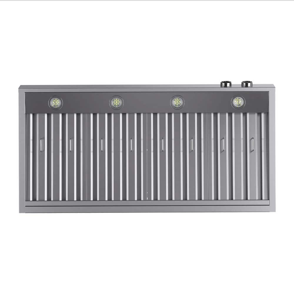 48-Inch Stainless Steel Under Cabinet Range Hood with LED Lights
