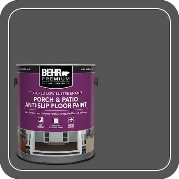 1 gal. #PPU25-01 Carbon Copy Textured Low-Lustre Enamel Interior/Exterior Porch and Patio Anti-Slip Floor Paint