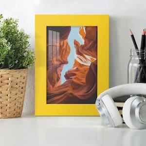 Modern 5 in. x 7 in. Yellow Picture Frame (Set of 2)