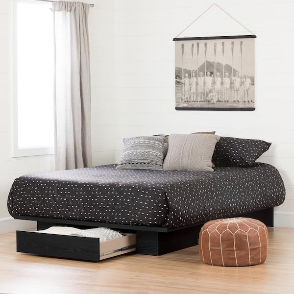 South Shore Holland Black Oak Full/Queen Platform