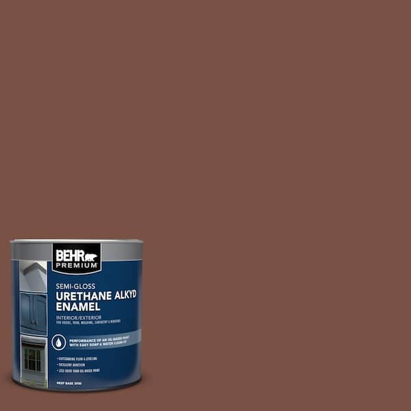 BEHR PREMIUM 1 qt. Home Decorators Collection #HDC-AC-03 Ancho Pepper Semi-Gloss Enamel Urethane Alkyd Interior/Exterior Paint
