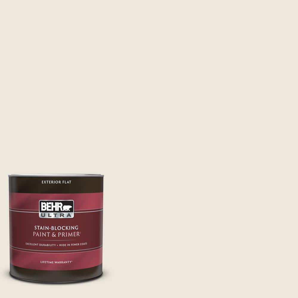BEHR ULTRA 1 qt. BXC32 Picket Fence White Flat Exterior Paint