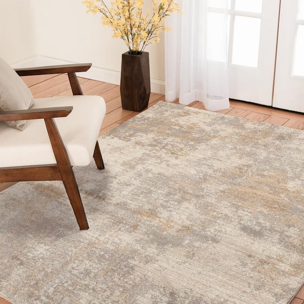 Medina Abstract Beige 2 ft. x 7 ft. Rectangle Indoor Runner Rug