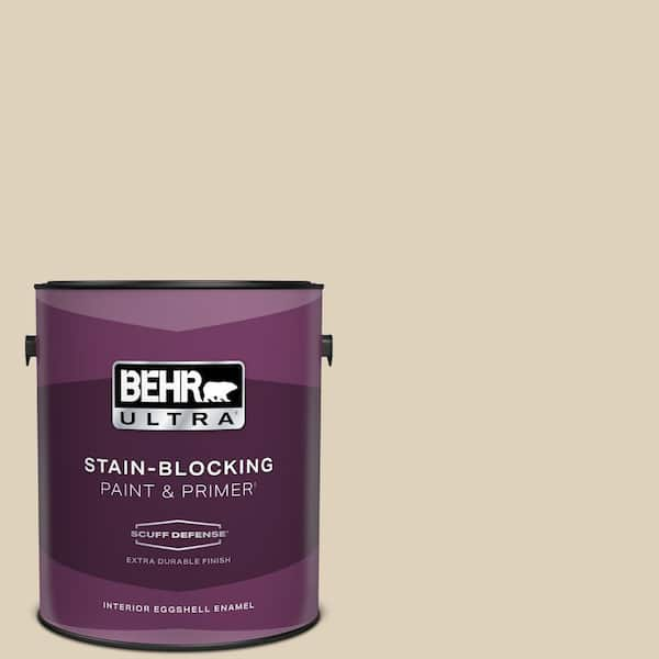 BEHR ULTRA 1 gal. #PPU4-12 Natural Almond Extra Durable Eggshell Enamel Interior Paint & Primer