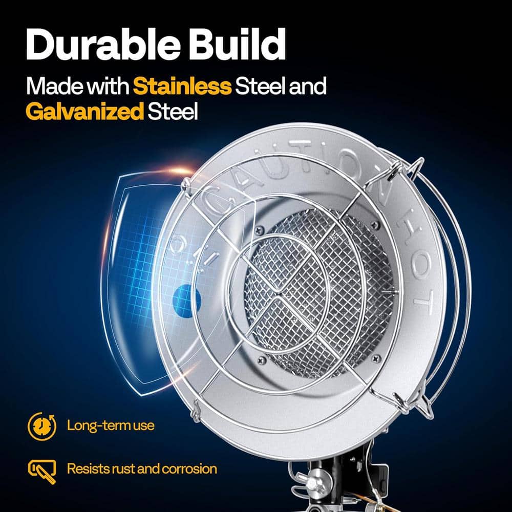 30000 BTU Stainless Steel Propane Tank Top Portable Patio Heater