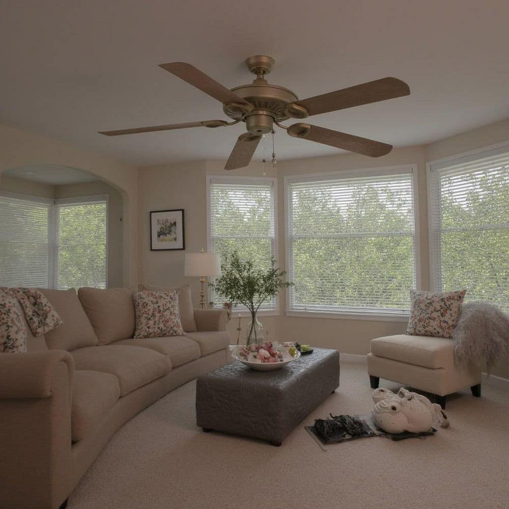 54" Oil Rubbed Bronze and Dark Maple 5-Blade Ceiling Fan with Pull Chain