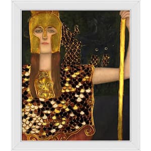 Pallas Athene (Luxury Line) by Gustav Klimt Gallery White Framed Culture Oil Painting Art Print 24 in. x 28 in.