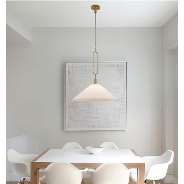 Bel Air Lighting Lumidrop 22 in. 1-Light Gold Hanging Pendant