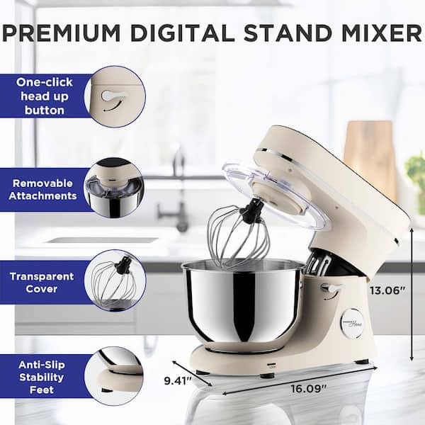 Magnavox 6 L. 11-Speed Stand Mixer with Digital Touchscreen in