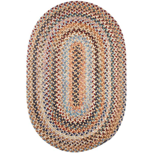 Annie Wheat Field 2 ft. x 4 ft. Oval Indoor Braided Area Rug
