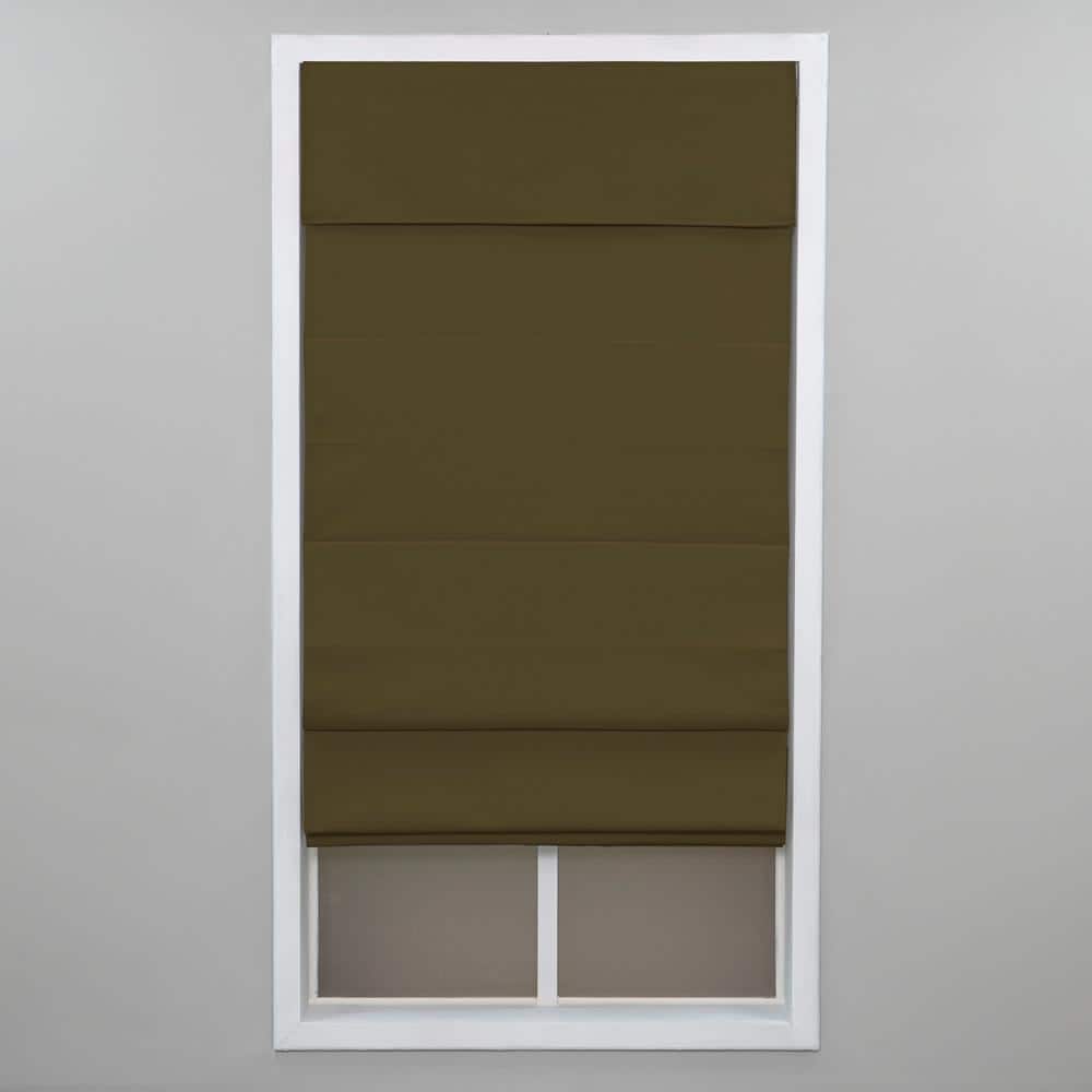 Chocolate Cordless Blackout Energy-Efficient Cotton Roman Shade 44 in. W x 72 in. L price history on PriceWatchPro