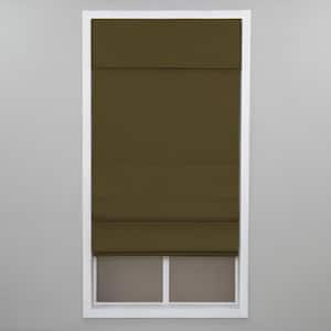 Chocolate Cordless Blackout Energy-Efficient Cottom Roman Shade 49 in. W x 72 in. L