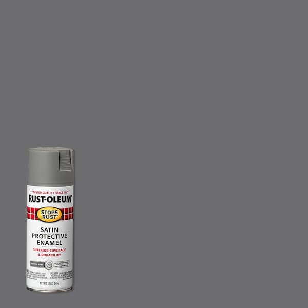 Rust-Oleum Stops Rust 12 oz. Protective Enamel Satin Coastal Gray Spray Paint
