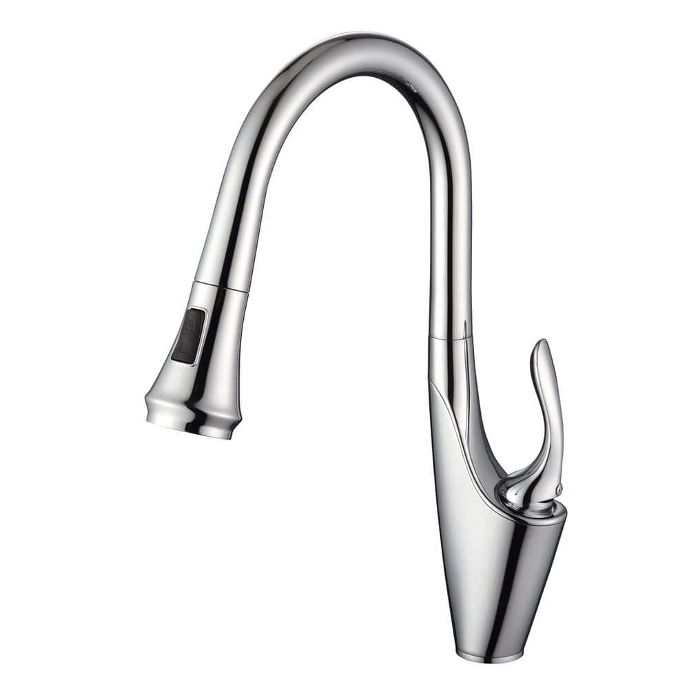 Chrome 17 in. Pull Down Sprayer Kitchen Faucet with 360° Spout Swivel price history on PriceWatchPro